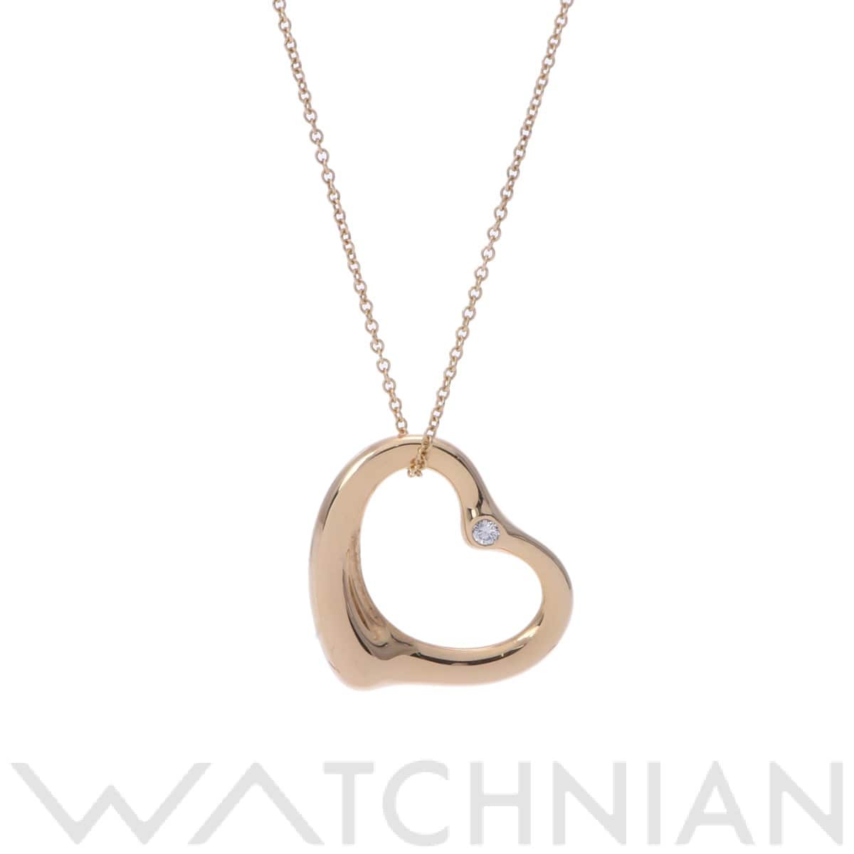 ティファニー オープンハート ネックレス 2PD ゴールド K18イエローゴールド YG レディース ジュエリー 【中古】【jewelry】