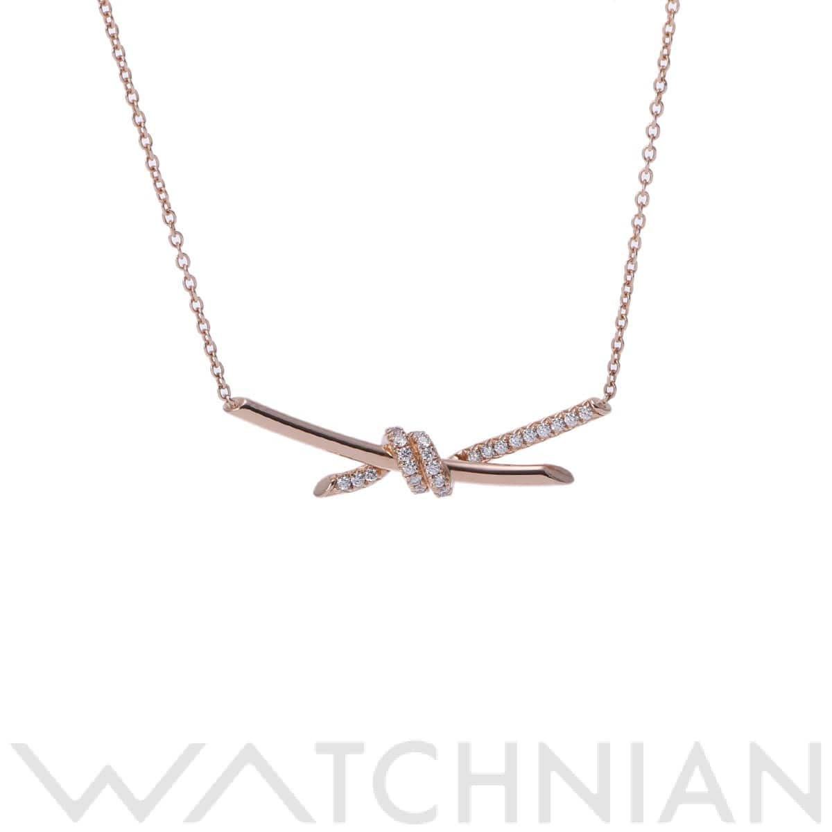 ティファニー ノットネックレス ゴールド K18ピンクゴールド PG レディース ジュエリー 【中古】【jewelry】