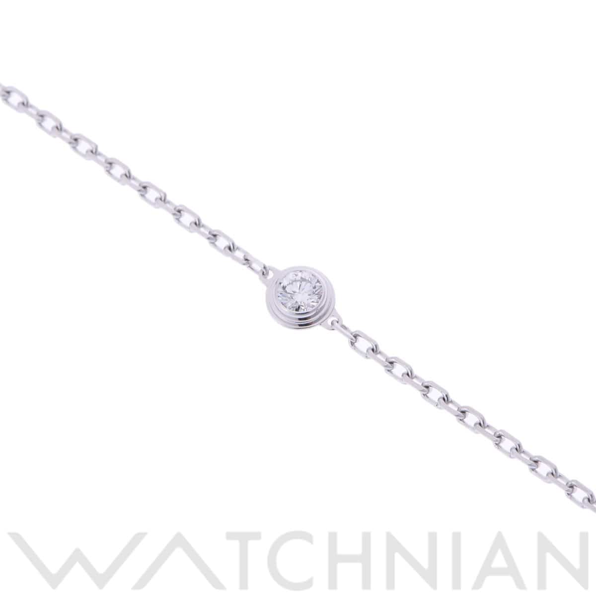 カルティエ ディアマンレジェ ネックレス 1PD シルバー K18ホワイトゴールド WG レディース ジュエリー 【中古】【jewelry】