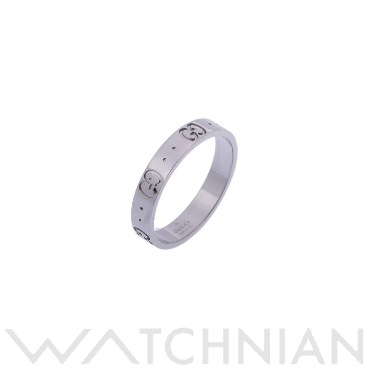 グッチ アイコンリング シルバー K18ホワイトゴールド WG レディース ジュエリー 【中古】【jewelry】