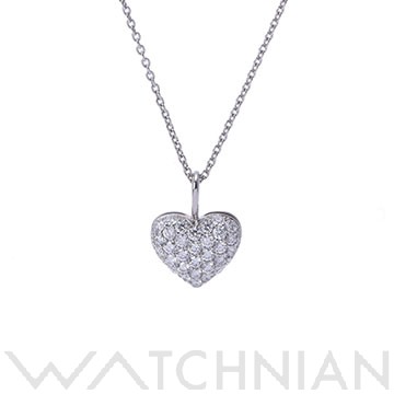 ハリー ウィンストン ハート パヴェ ネックレス シルバー Pt950プラチナ レディース ジュエリー 【中古】【jewelry】