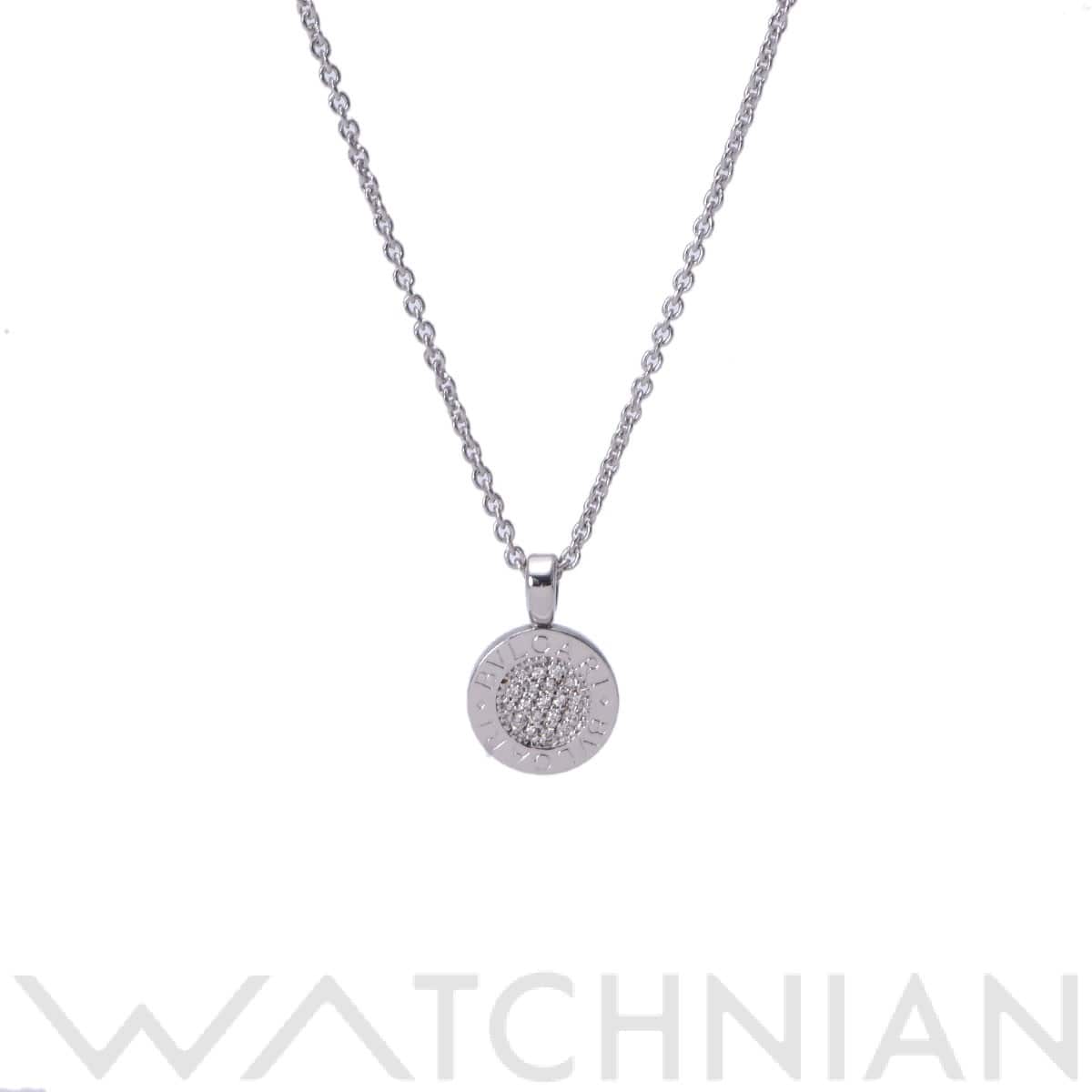 ブルガリ ブルガリブルガリ ネックレス パヴェ シルバー K18ホワイトゴールド WG レディース ジュエリー 【中古】【jewelry】