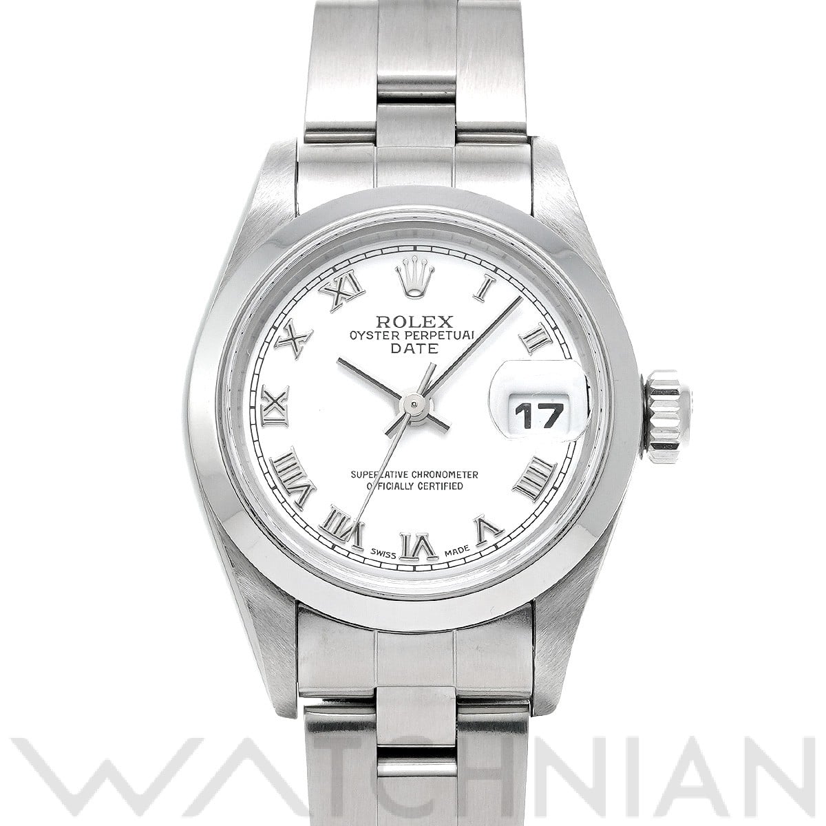 ロレックス オイスター パーペチュアル デイト 79160 ホワイト レディース 時計 【中古】【wristwatch】