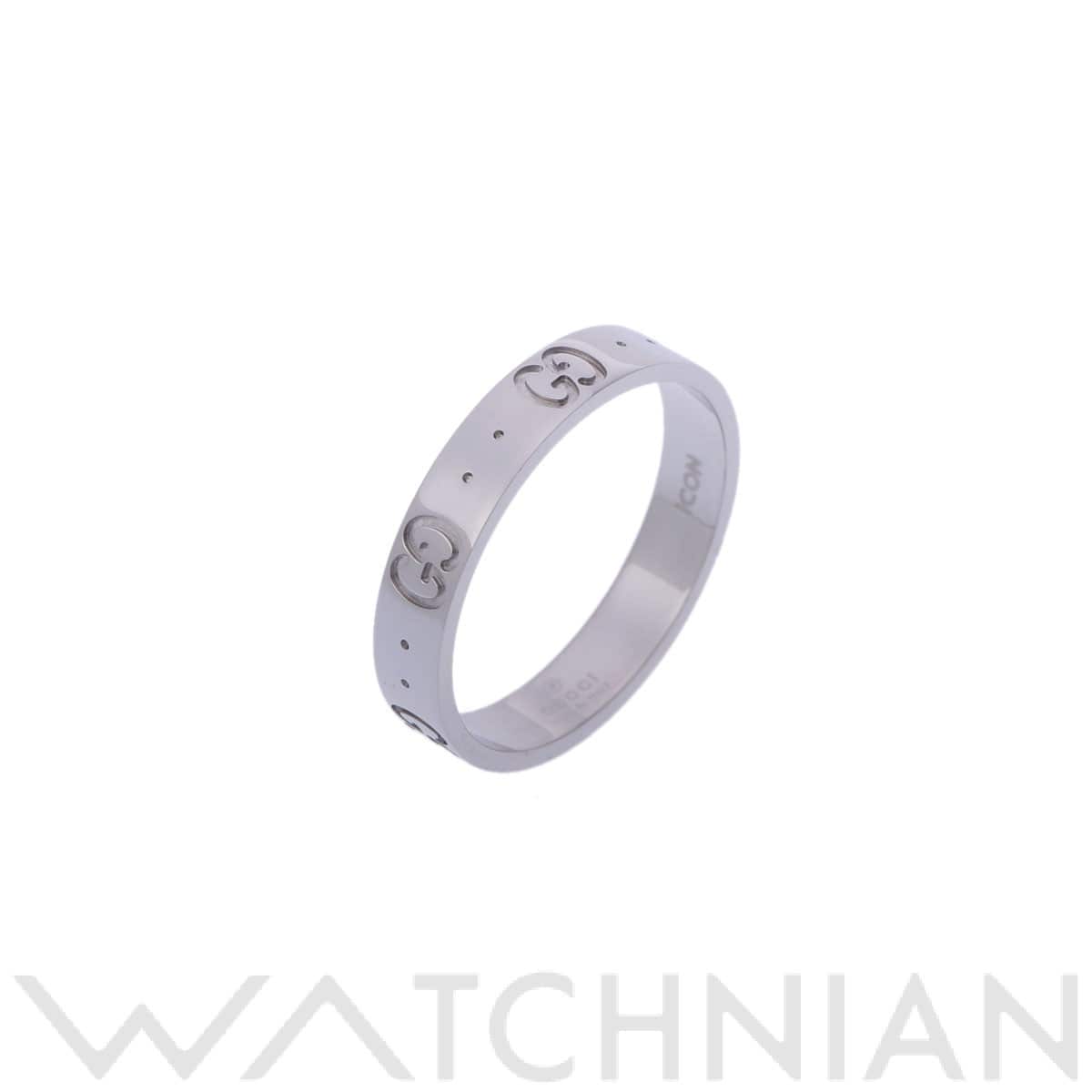 グッチ アイコンリング シルバー K18ホワイトゴールド WG レディース ジュエリー 【中古】【jewelry】