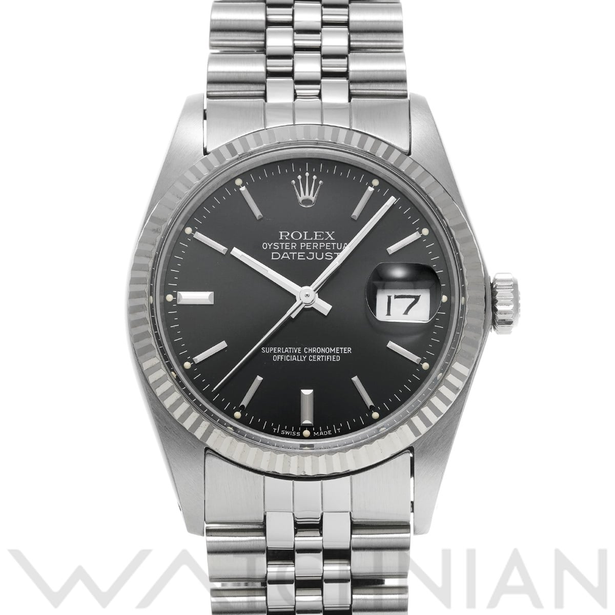 ロレックス デイトジャスト 16014 ブラック メンズ 時計 【中古】【wristwatch】