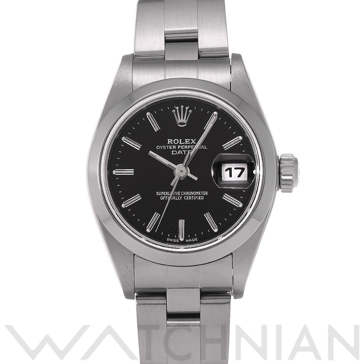 ロレックス オイスター パーペチュアル デイト 79160 ブラック レディース 時計 【中古】【wristwatch】