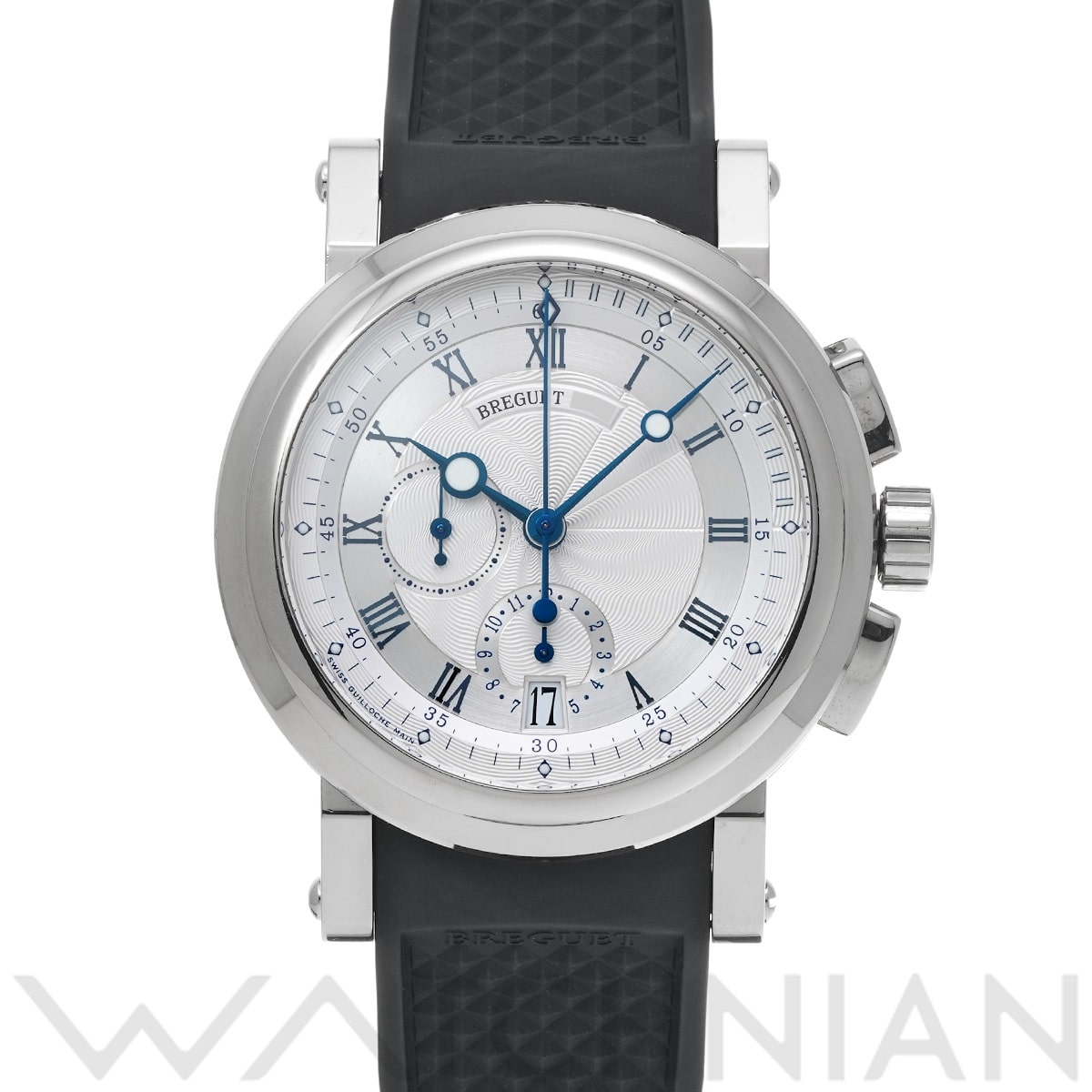 ブレゲ マリーンII クロノグラフ 5827BB/12/5ZU シルバー メンズ 時計 【中古】【wristwatch】