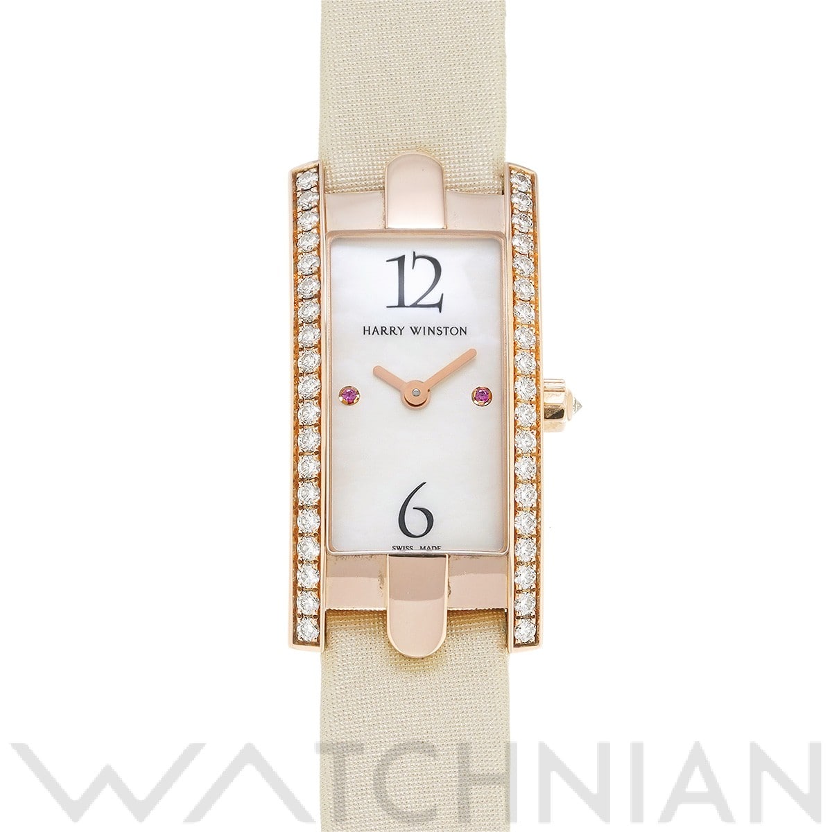 ハリー ウィンストン アヴェニュー C ミニ AVCQHM16RR032 ホワイトシェル レディース 時計 【中古】【wristwatch】