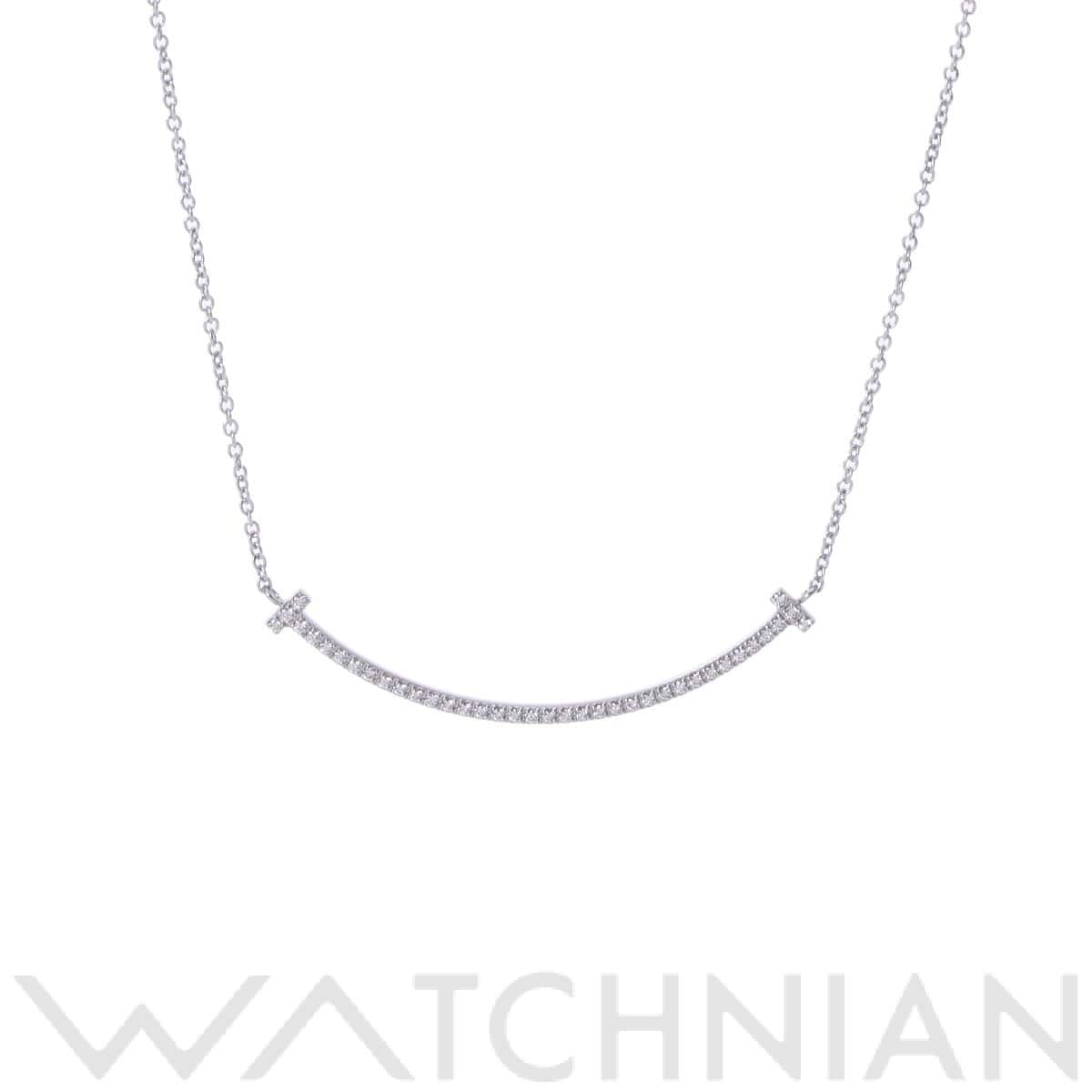 ティファニー Tスマイル ネックレス スモール シルバー K18ホワイトゴールド WG レディース ジュエリー 【中古】【jewelry】