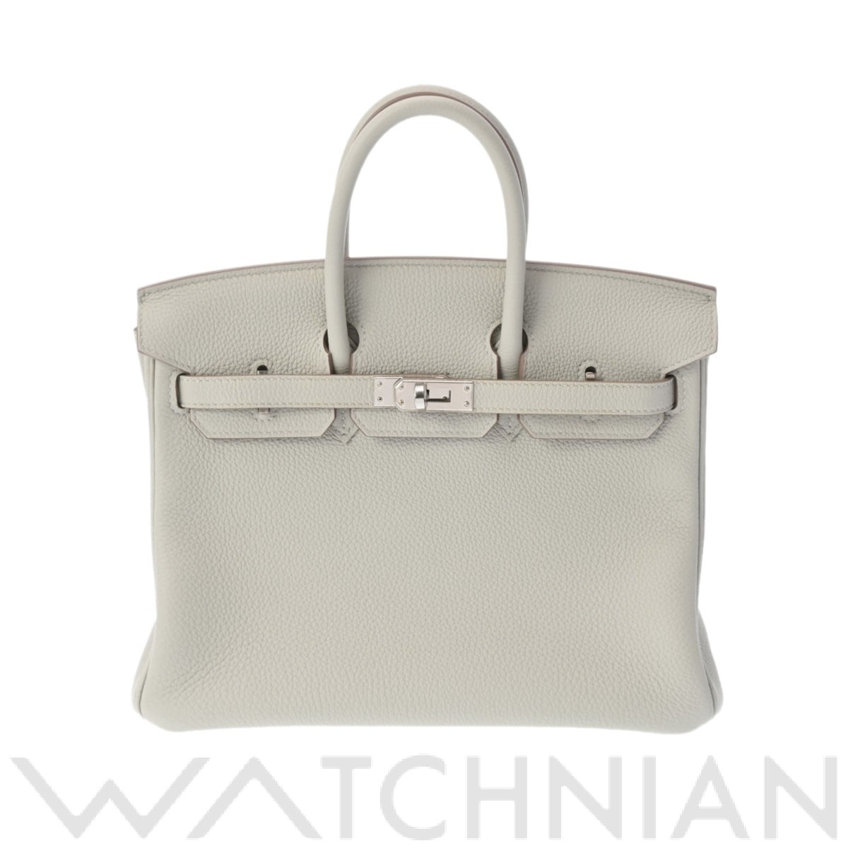 エルメス バーキン 25 パールグレー/パラジウム金具 トゴ レディース バッグ 【未使用】【bag】