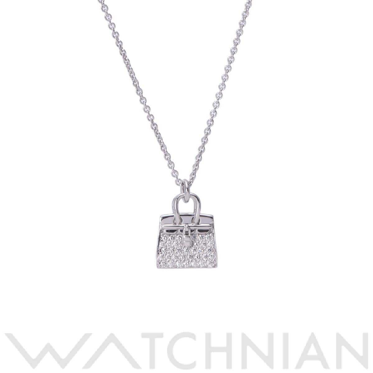 エルメス バーキンネックレス シルバー K18ホワイトゴールド WG レディース ジュエリー 【中古】【jewelry】