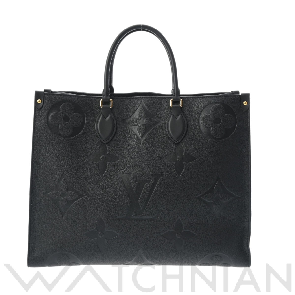 ルイ ヴィトン モノグラムアンプラント オンザゴー GM 2WAY ノワール M44925 レザー ユニセックス バッグ 【中古】【bag】