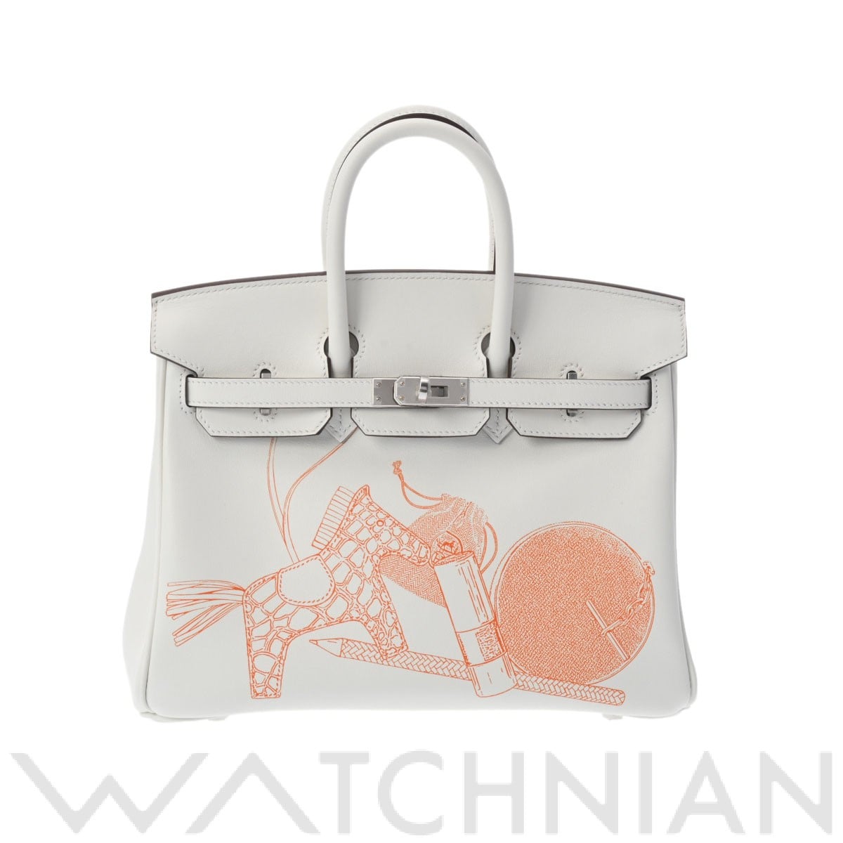エルメス バーキン 25 インアンドアウト ブロン/パラジウム金具 ヴォースイフト レディース バッグ 【未使用】【bag】