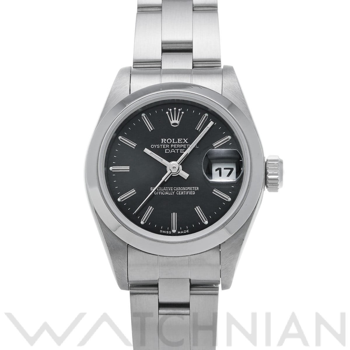 ロレックス オイスター パーペチュアル デイト 79160 ブラック レディース 時計 【中古】【wristwatch】