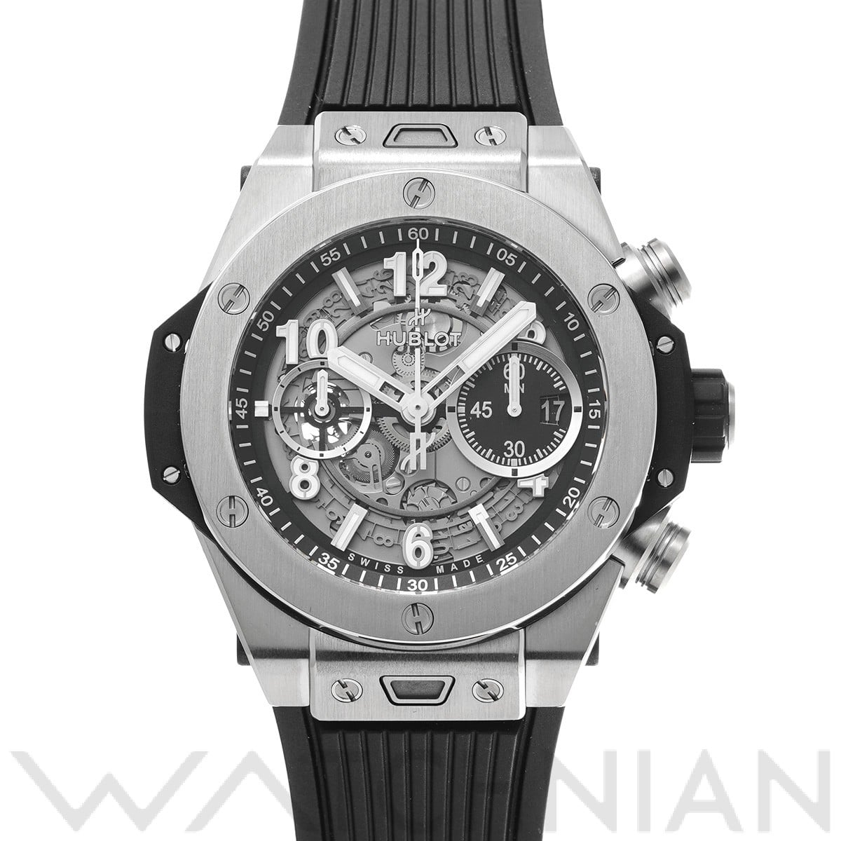 ウブロ ビッグバン ウニコ チタニウム 421.NX.1170.RX マットブラックスケルトン メンズ 時計 【中古】【wristwatch】