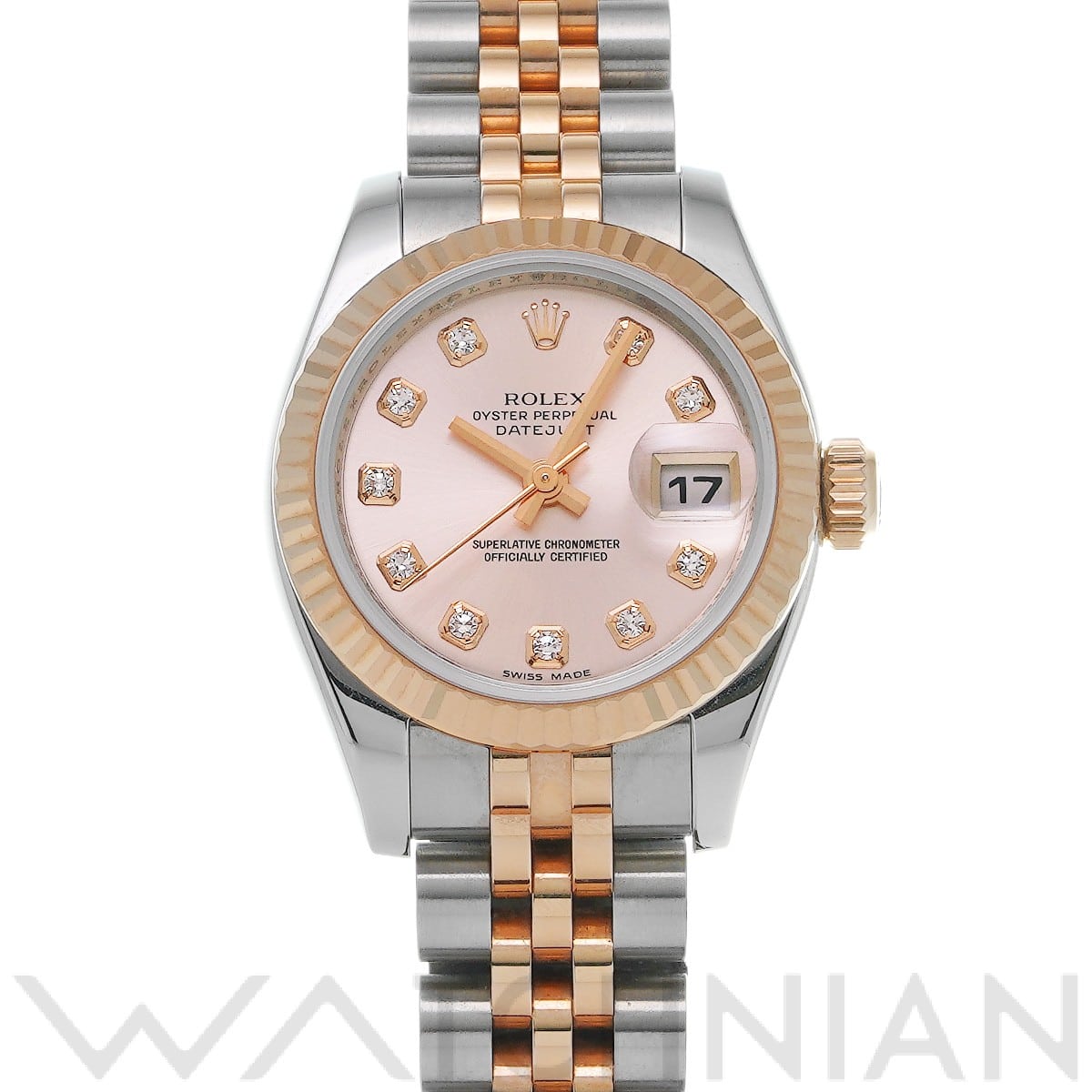 ロレックス デイトジャスト 179171G ピンク/ダイヤモンド レディース 時計 【中古】【wristwatch】