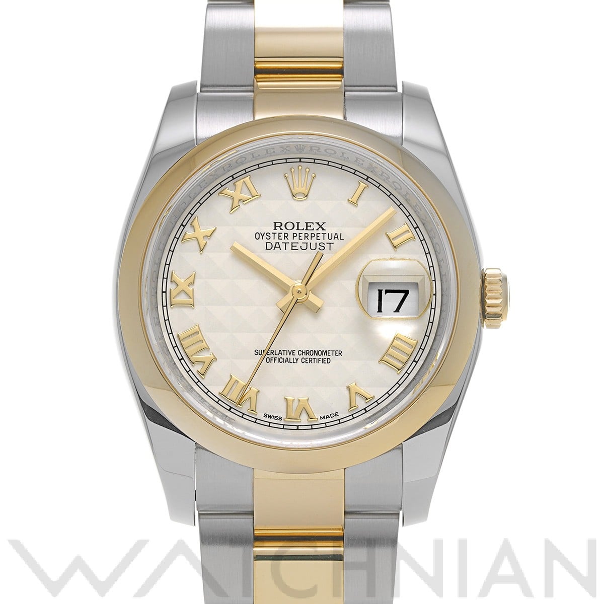 ロレックス デイトジャスト 36 116203 アイボリーピラミッド メンズ 時計 【中古】【wristwatch】