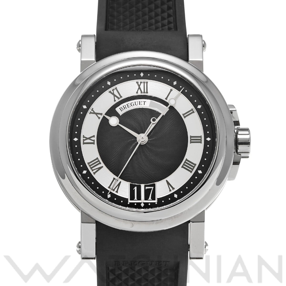 ブレゲ マリーン II ラージデイト 5817ST/92/5V8 ブラック/シルバー メンズ 時計 【中古】【wristwatch】