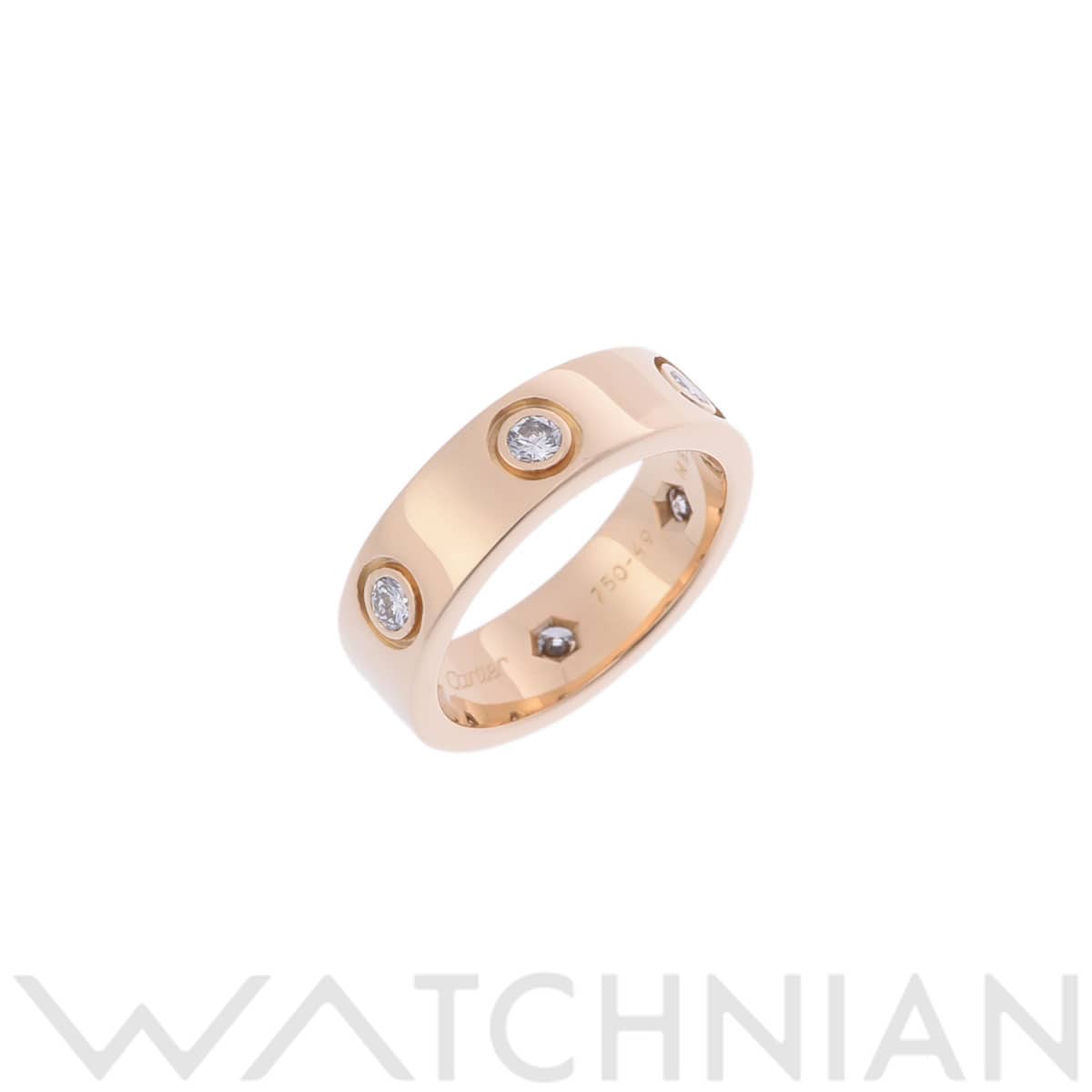 カルティエ ラブリング #49 フルダイヤ ゴールド K18イエローゴールド YG レディース ジュエリー 【中古】【jewelry】