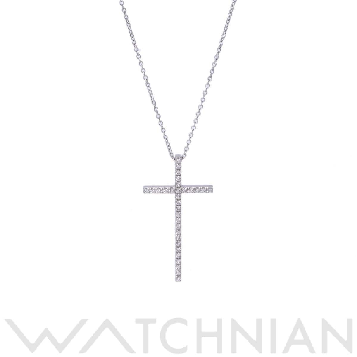ティファニー メトロクロス ネックレス ラージ ホワイト K18ホワイトゴールド WG レディース ジュエリー 【中古】【jewelry】