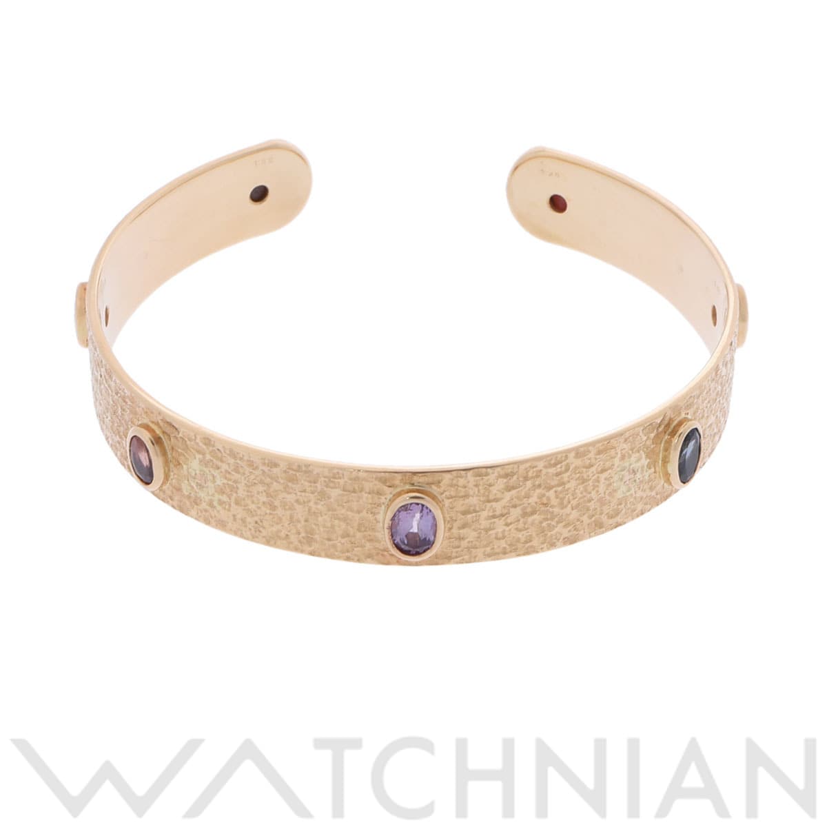 ノーブランド マルチカラーバングル ゴールド K18イエローゴールド YG レディース ジュエリー 【中古】【jewelry】