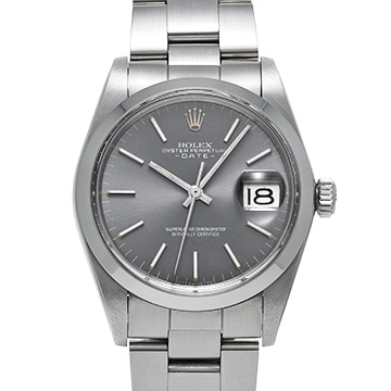 ロレックス オイスターパーペチュアル デイト 1500 グレー メンズ 時計 【中古】【wristwatch】