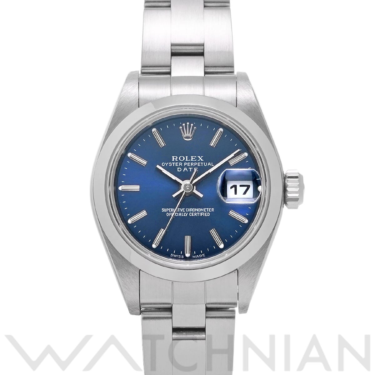 ロレックス オイスター パーペチュアル デイト 79160 ブルー レディース 時計 【中古】【wristwatch】