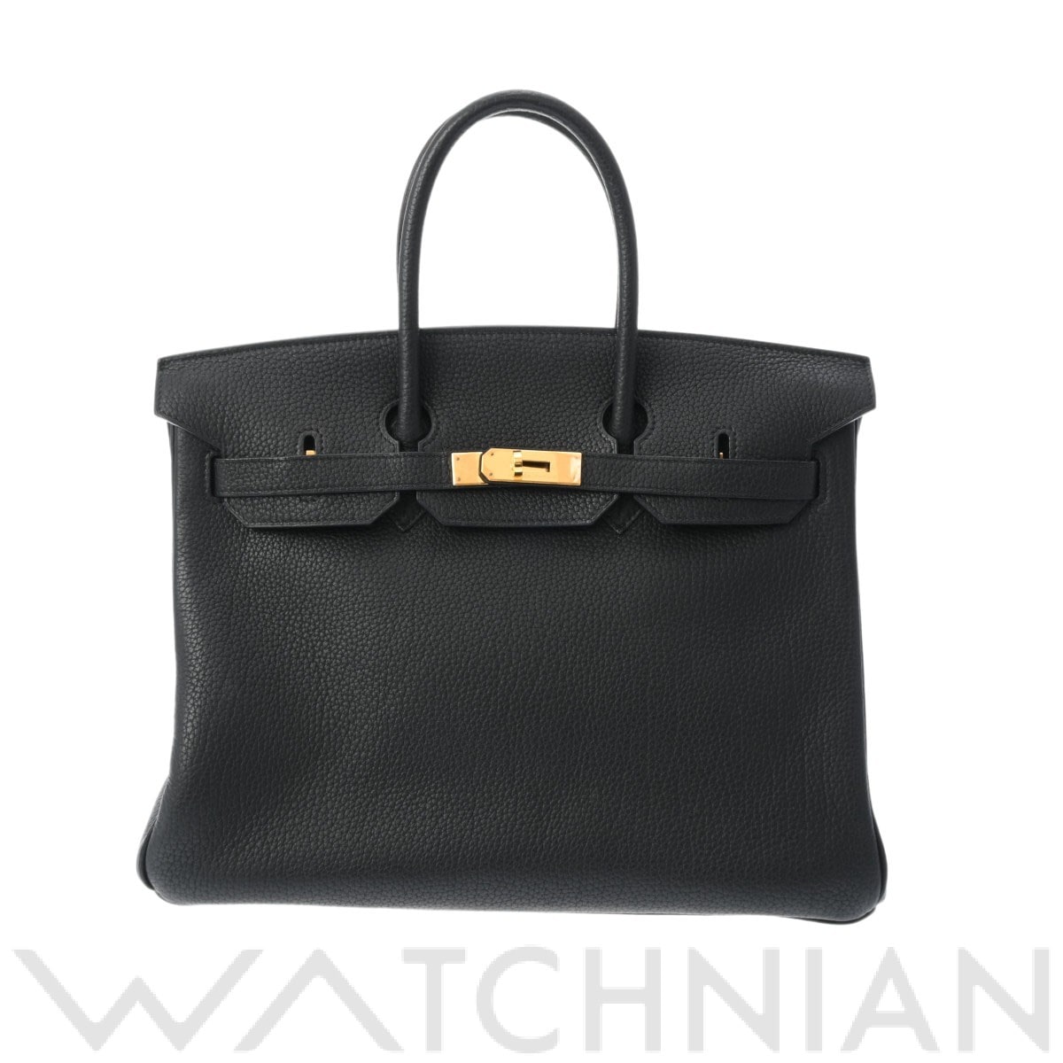 エルメス バーキン 35 ブラック/ゴールド金具 フィヨルド ユニセックス バッグ 【中古】【bag】