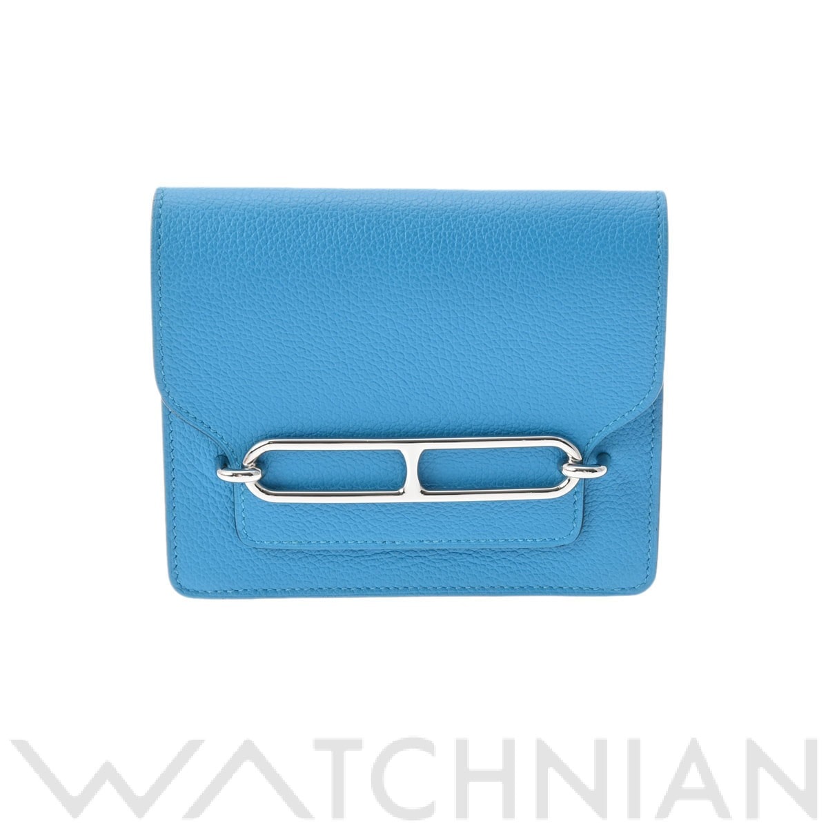 エルメス ルリ スリムウォレット ブルーフリーダ/ローズパープル エヴァーカラー レディース 財布 【中古】【purse】