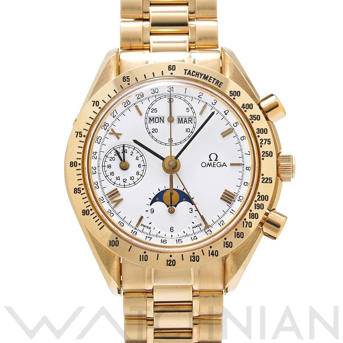 オメガ スピードマスター トリプルカレンダー ムーンフェイズ 175.0034 ホワイト メンズ 時計 【中古】【wristwatch】