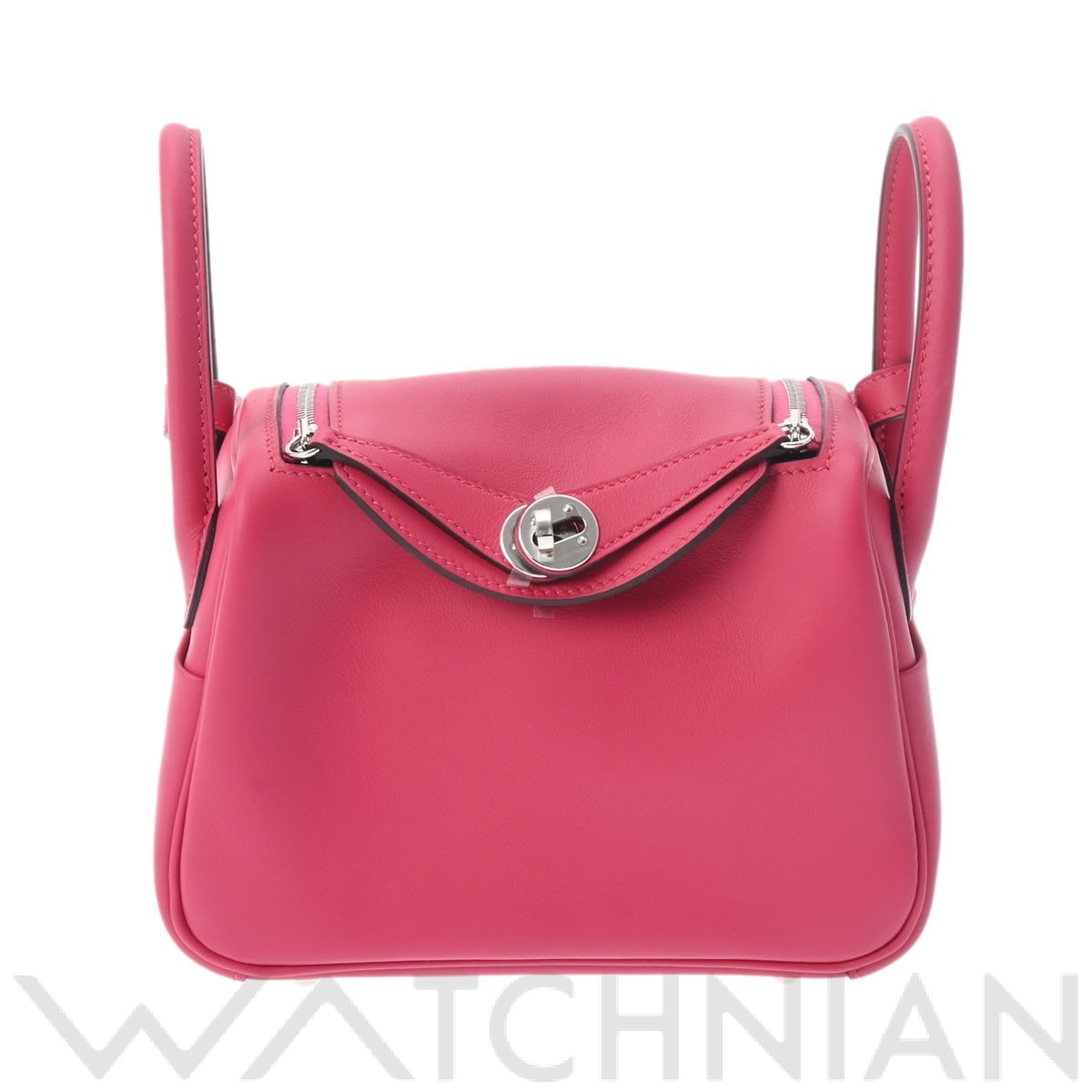 エルメス リンディ ミニ ヴェルソ フランボワーズ/ルージュセリエ ヴォースイフト レディース バッグ 【未使用】【bag】