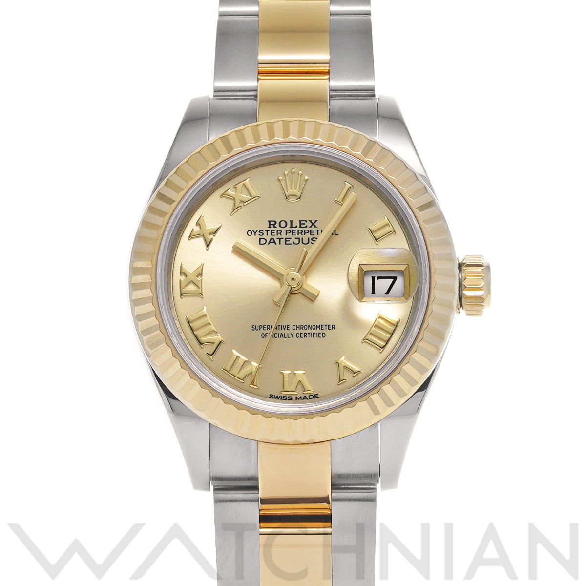 ロレックス レディ デイトジャスト 28 279173 シャンパン レディース 時計 【中古】【wristwatch】