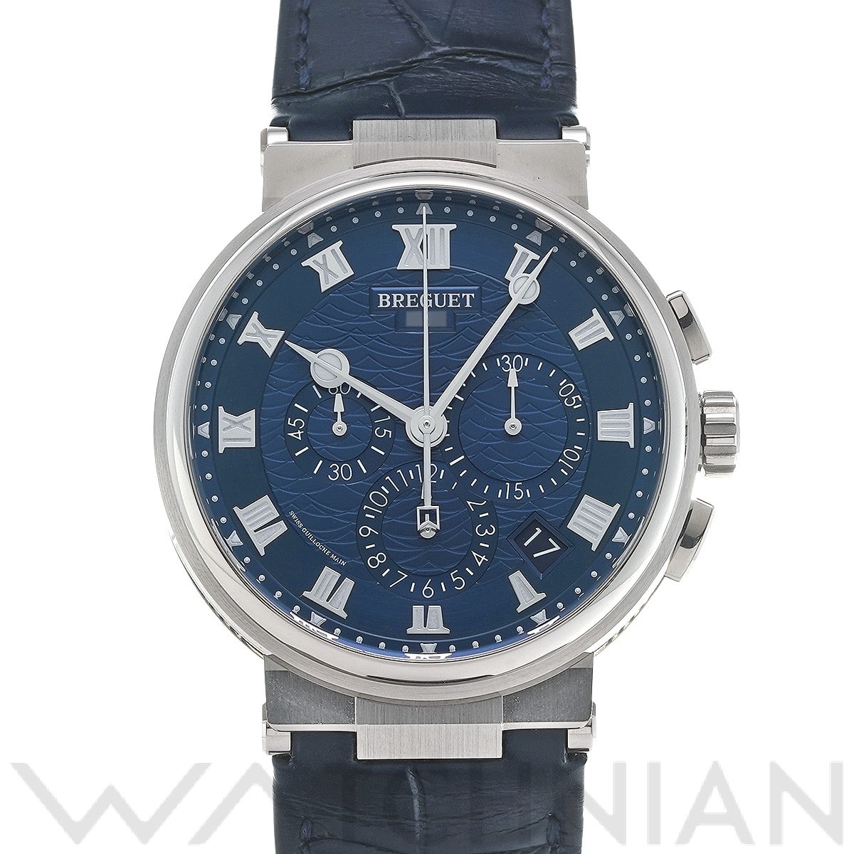 ブレゲ マリーン クロノグラフ 5527BB/Y2/9WV ブルー メンズ 時計 【中古】【wristwatch】
