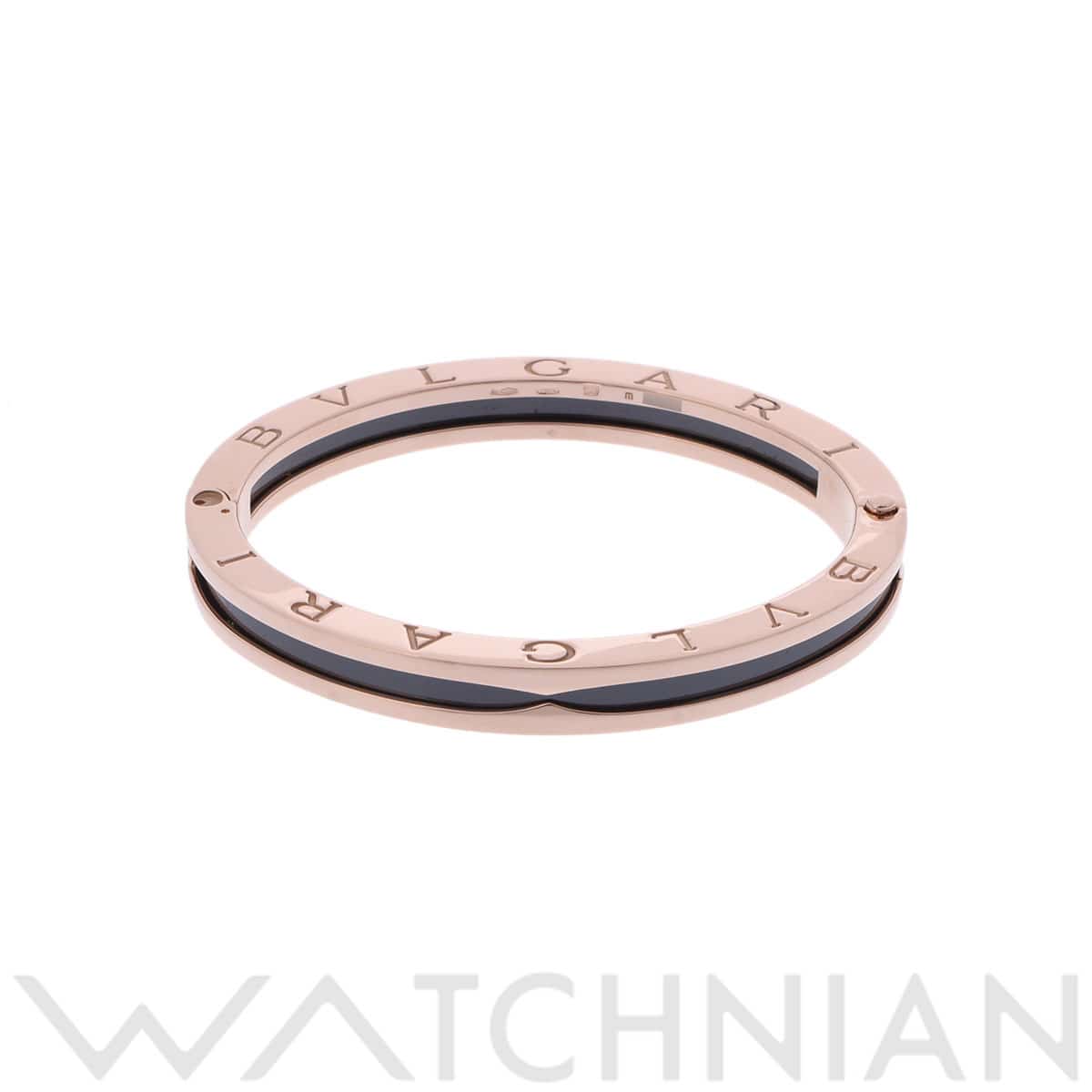ブルガリ B.ZERO1 バングル #M ゴールド K18ピンクゴールド PG/ブラックセラミック レディース ジュエリー 【中古】【jewelry】