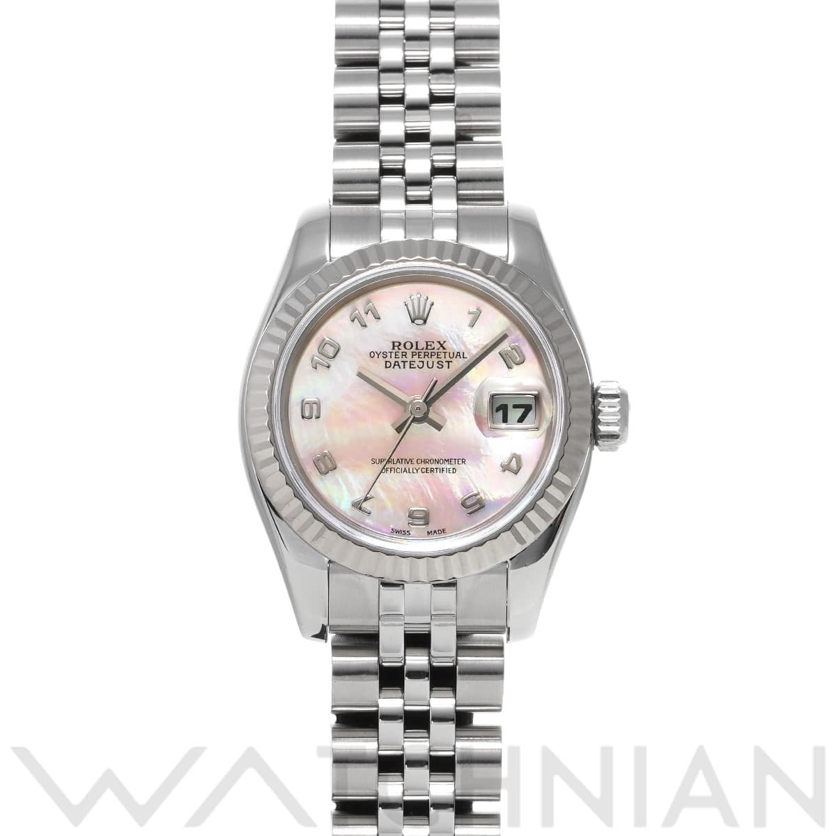 ロレックス デイトジャスト  179174NA ピンクシェル レディース 時計 【中古】【wristwatch】