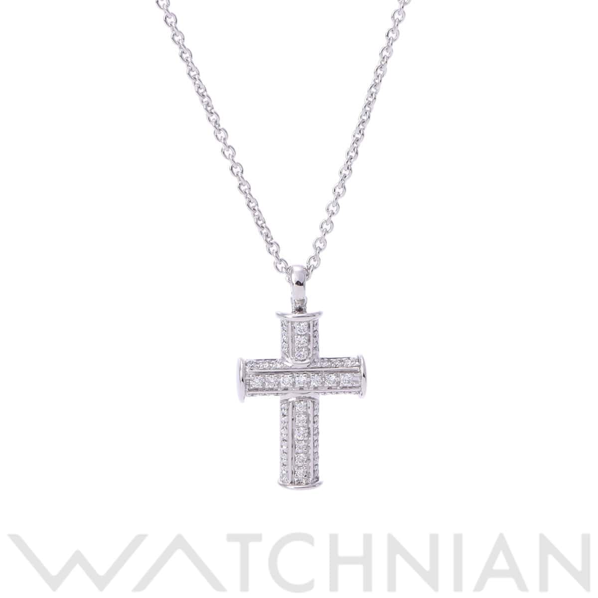 ブルガリ ラテンクロス ネックレス シルバー K18ホワイトゴールド WG レディース ジュエリー 【中古】【jewelry】