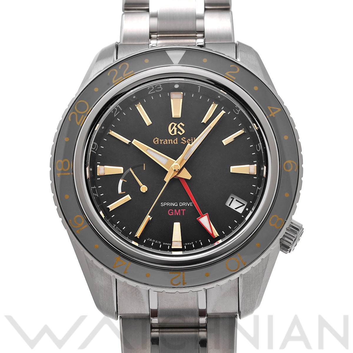 グランドセイコー スポーツコレクション スプリングドライブ GMT SBGE215 ブラック メンズ 時計 【中古】【wristwatch】