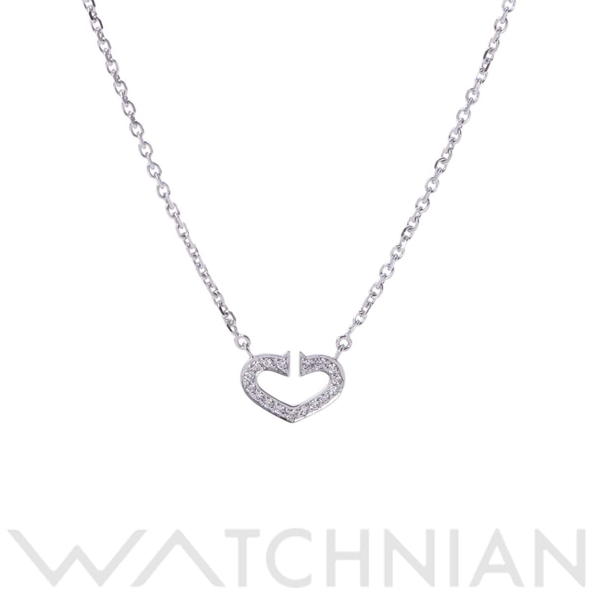 カルティエ Cハート ネックレス シルバー K18ホワイトゴールド WG レディース ジュエリー 【中古】【jewelry】