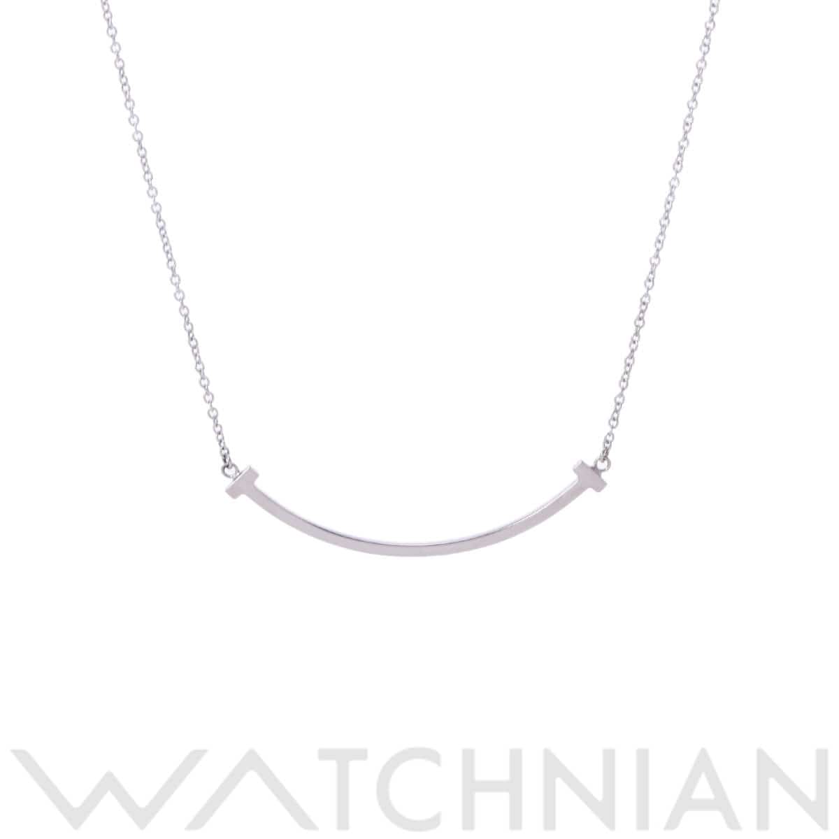 ティファニー Tスマイル ネックレス スモール シルバー K18ホワイトゴールド WG レディース ジュエリー 【中古】【jewelry】