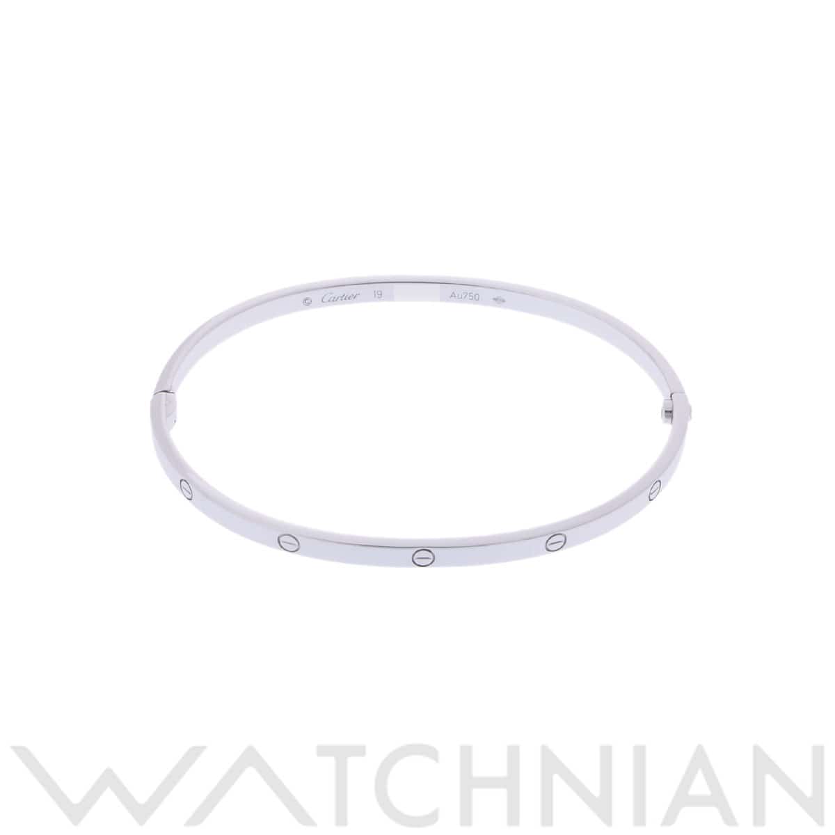 カルティエ ラブブレスレット SM #19 シルバー K18ホワイトゴールド WG レディース ジュエリー 【中古】【jewelry】