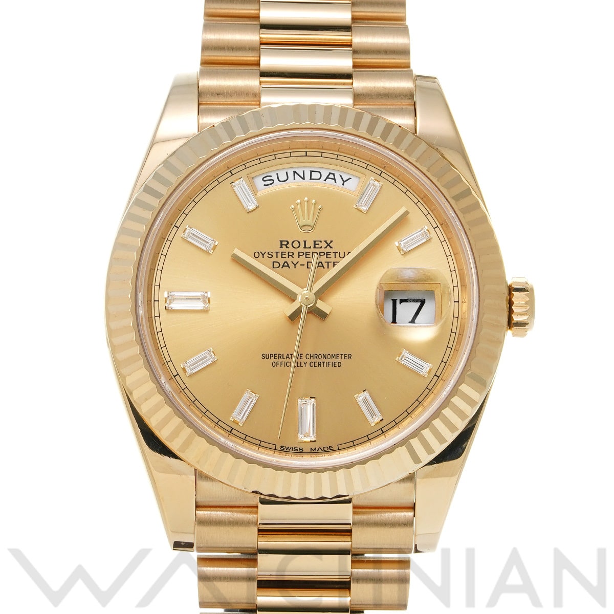 ロレックス デイデイト 40 228238A シャンパン/ダイヤモンド メンズ 時計 【中古】【wristwatch】