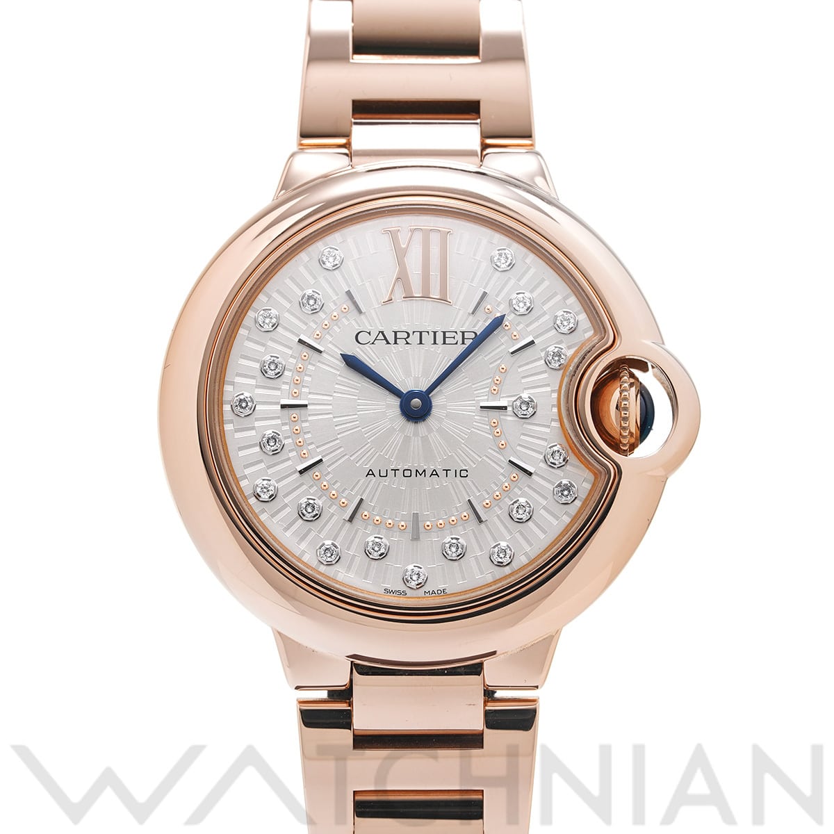 カルティエ バロンブルー ドゥ カルティエ WGBB0054 シルバー/ダイヤモンド レディース 時計 【中古】【wristwatch】