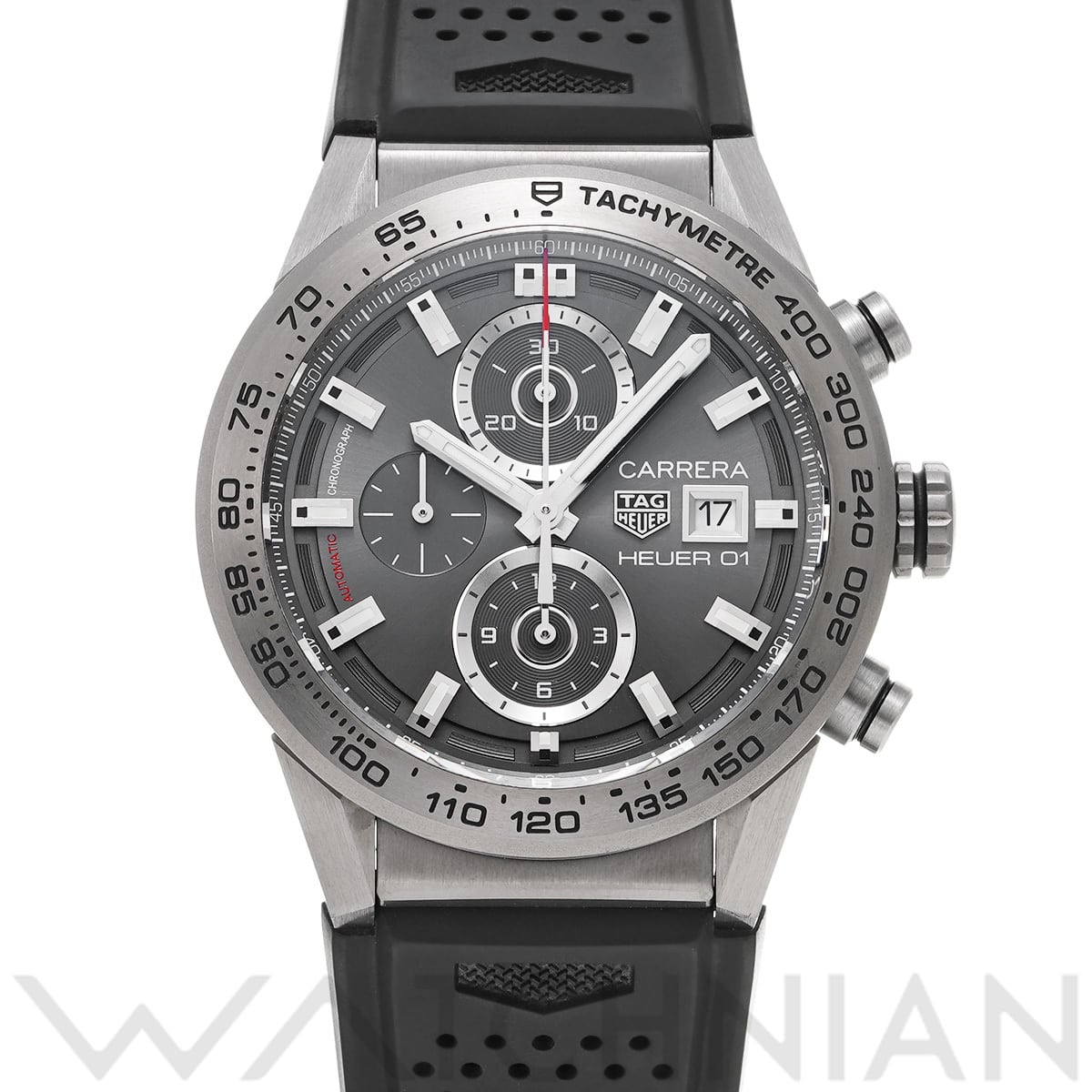 タグ ホイヤー カレラ キャリバーホイヤー01 クロノグラフ CAR208Z.FT6046 グレー メンズ 時計 【中古】【wristwatch】