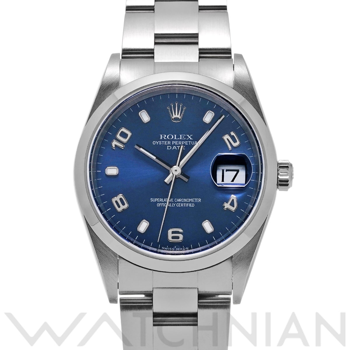 ロレックス オイスターパーペチュアル デイト 15200 ブルー メンズ 時計 【中古】【wristwatch】