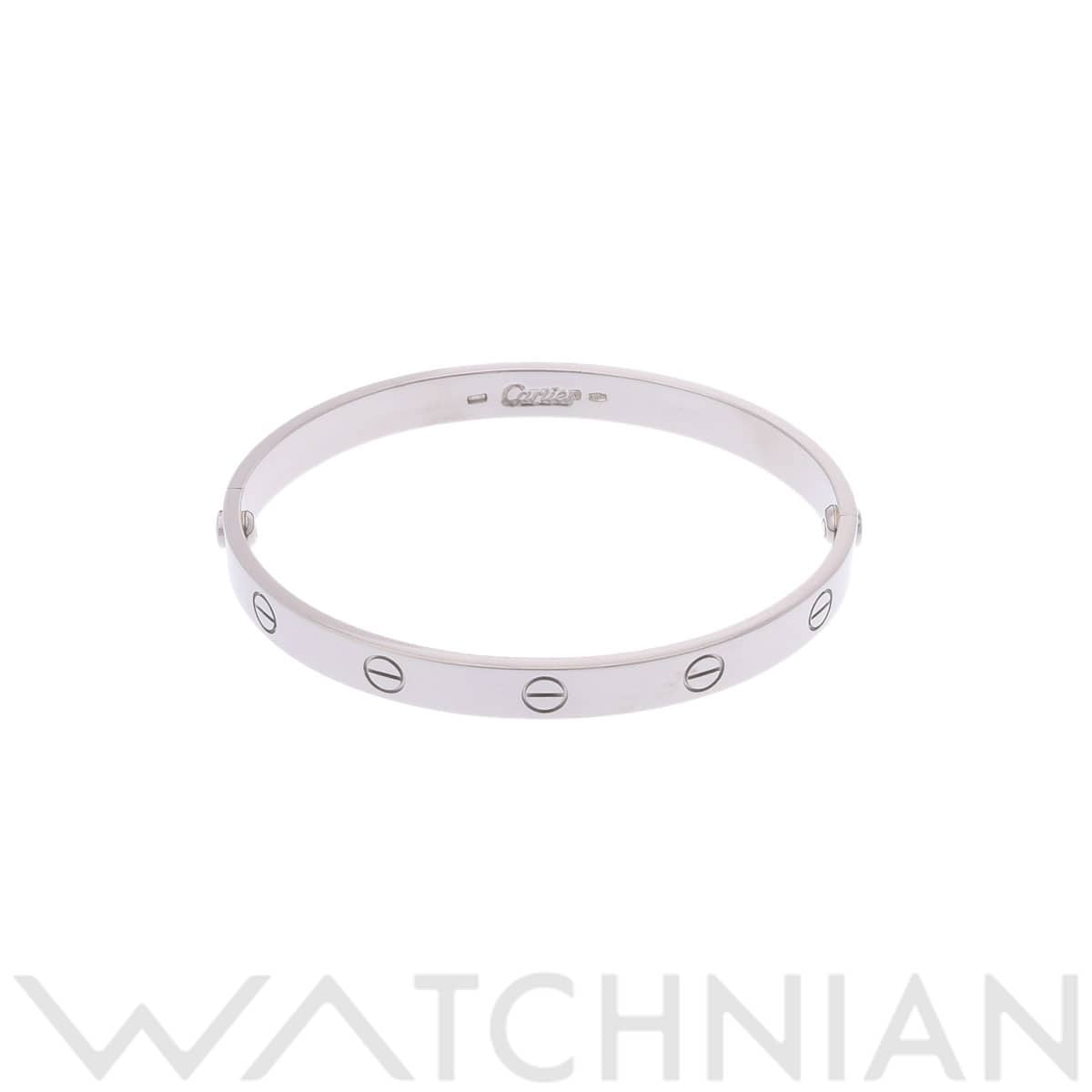 カルティエ ラブブレスレット 旧型 #18 シルバー K18ホワイトゴールド WG レディース ジュエリー 【中古】【jewelry】