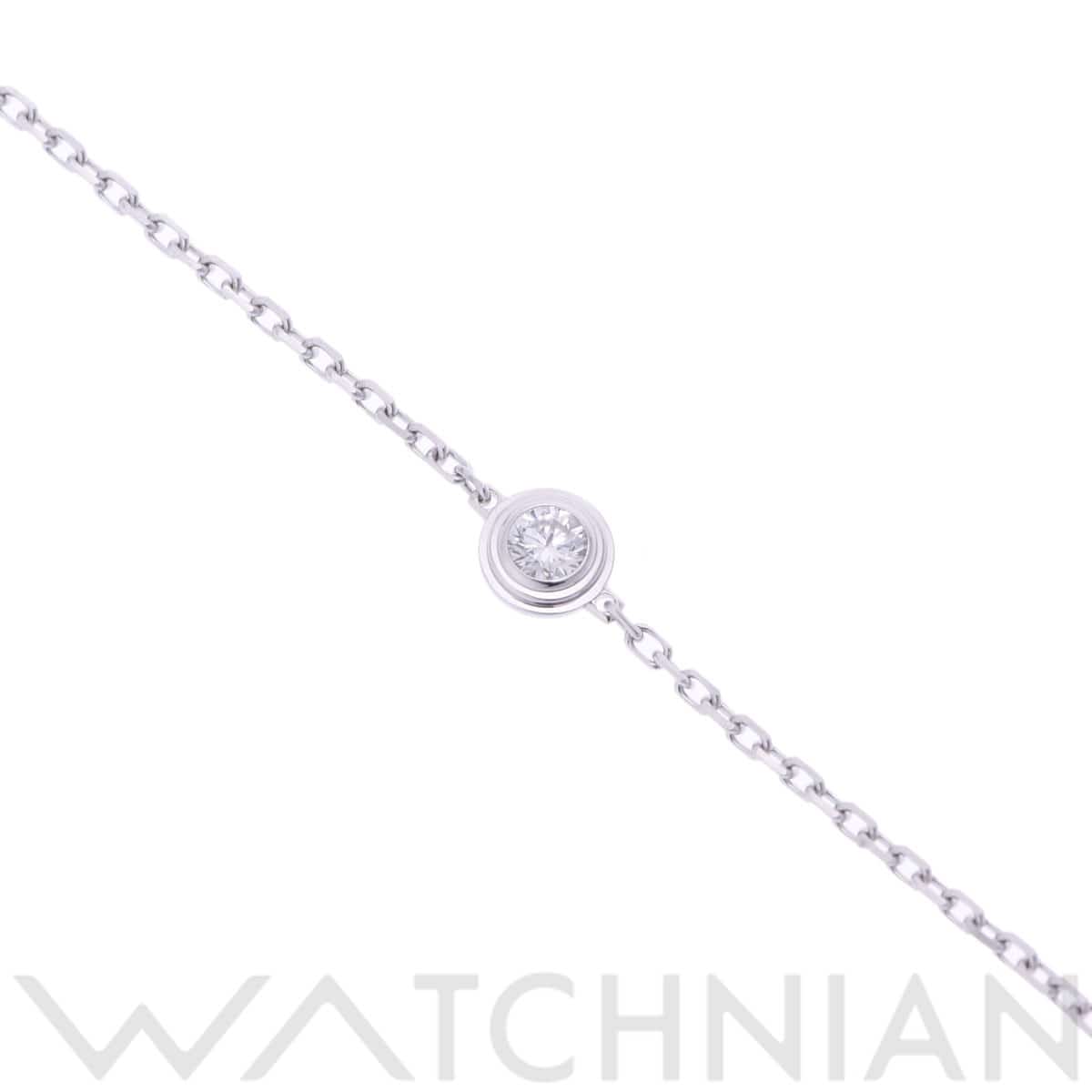 カルティエ ディアマンレジェ ネックレス XS 1PD シルバー K18ホワイトゴールド WG レディース ジュエリー 【中古】【jewelry】
