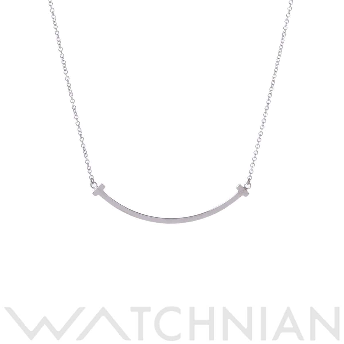 ティファニー Tスマイル ネックレス スモール シルバー K18ホワイトゴールド WG レディース ジュエリー 【中古】【jewelry】