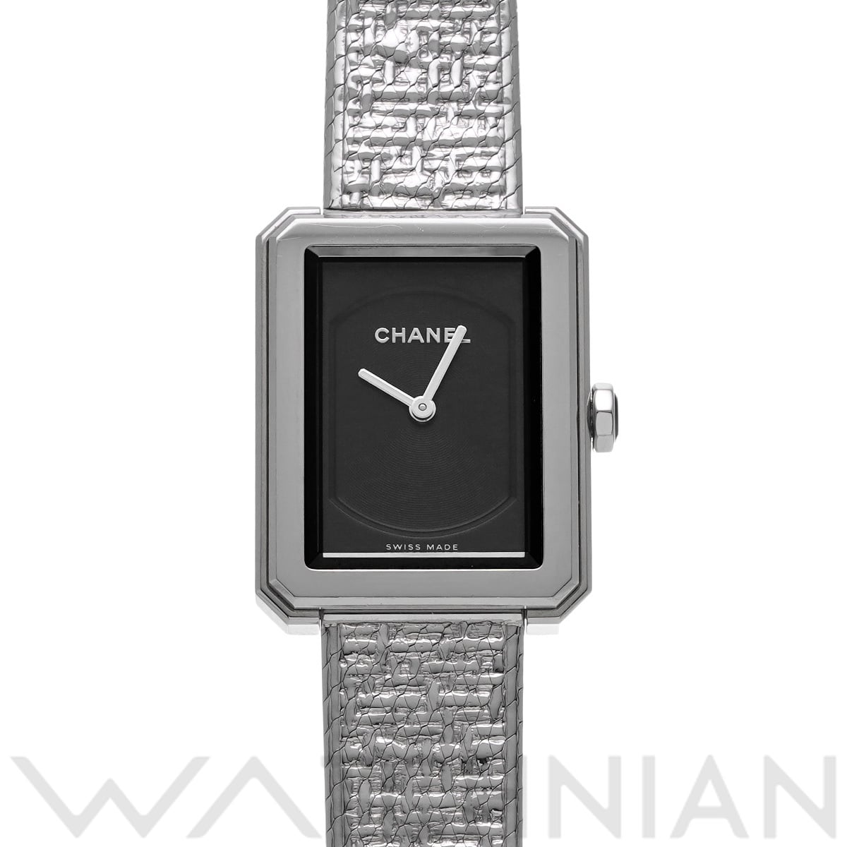 シャネル ボーイフレンド ツイード H4876 ブラック レディース 時計 【中古】【wristwatch】
