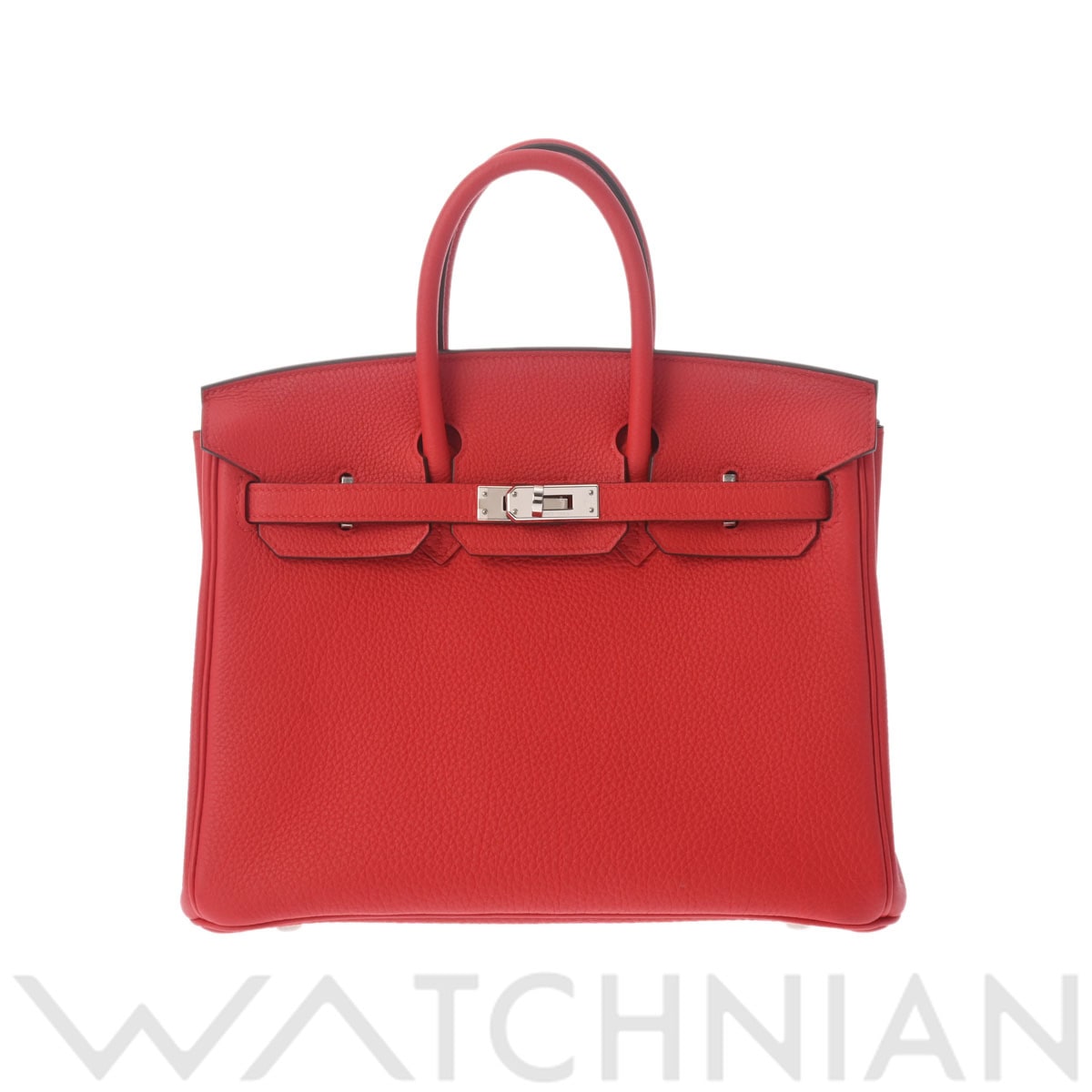 エルメス バーキン 25 ルージュクー/パラジウム金具 トゴ レディース バッグ 【中古】【bag】