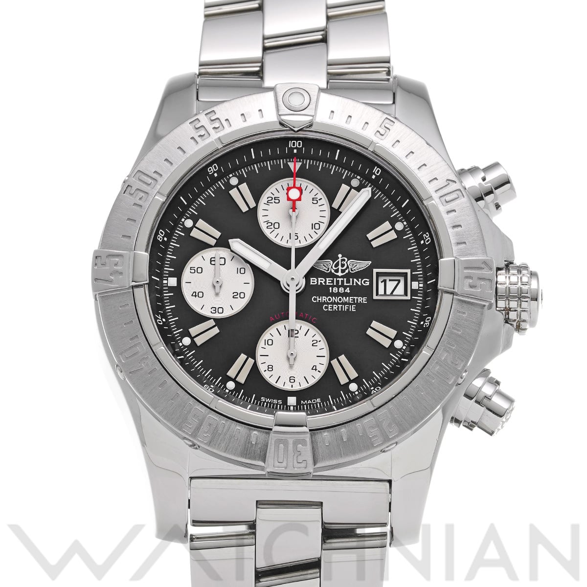 ブライトリング アベンジャー ボルケーノ A338B95PRS ブラック/シルバー メンズ 時計 【中古】【wristwatch】